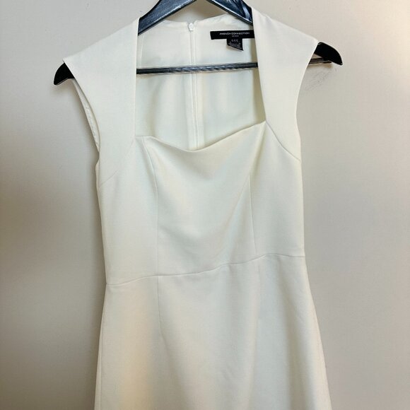 FRENCH CONNECTION Ruth Whisper A-Line Dress in Summer White Size US 6 - Picture 5 of 11
